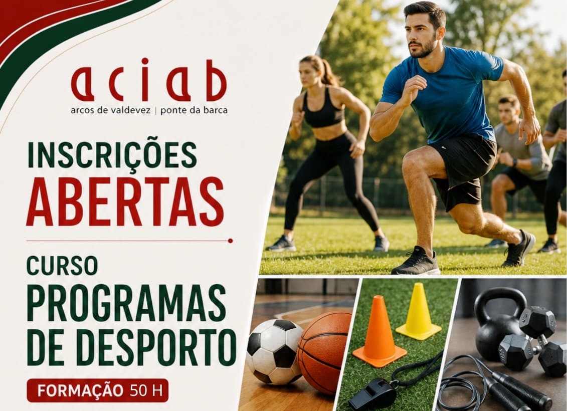 Curso de Programas de Desporto em Arcos de Valdevez e Ponte da Barca